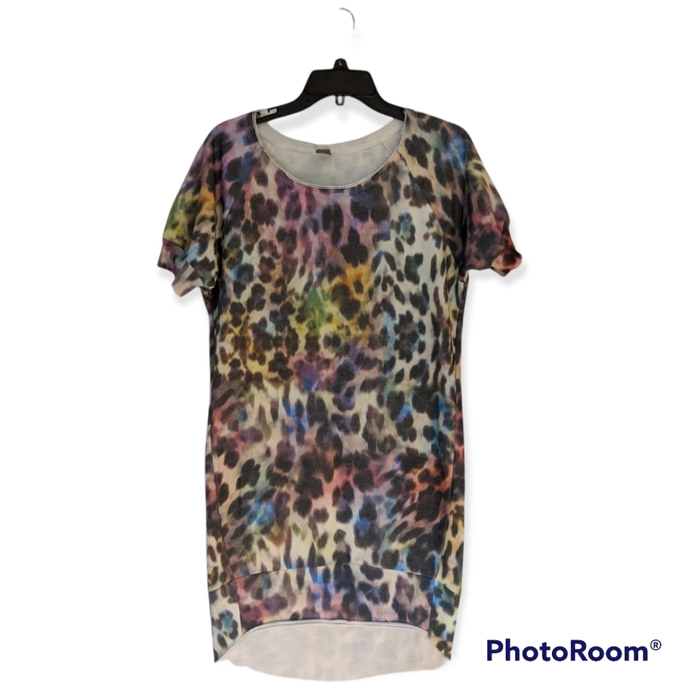 Jijil Womens Leopard Print Sweatshirt Dress Size S